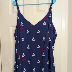 Torrid Jaws Themed Blue Tank Top